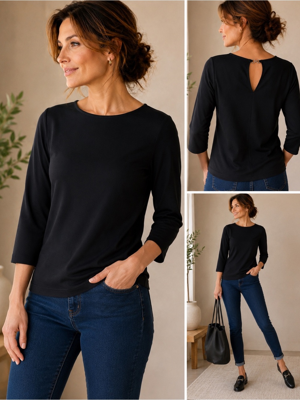 Petrovitch & Robinson Paris Black Viscose Top Made in France 40